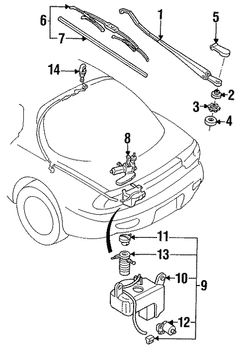 MZ_RX7 ページ Rear Wiper Components for 1995 Mazda RX-7 | OEM Parts Online