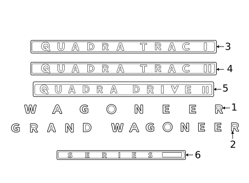 Exterior Trim - Lift Gate for 2023 Jeep Grand Wagoneer L #1