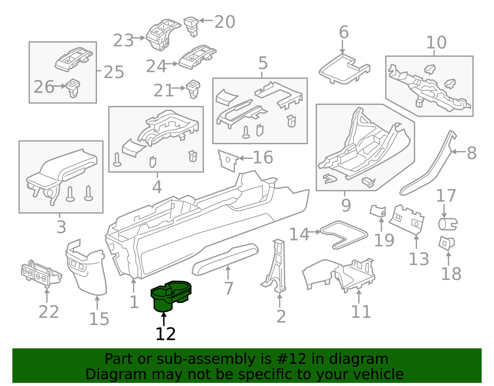 OEM 2016-2022 Honda Cup Holder 83446-TBA-A01ZA | Honda Automotive