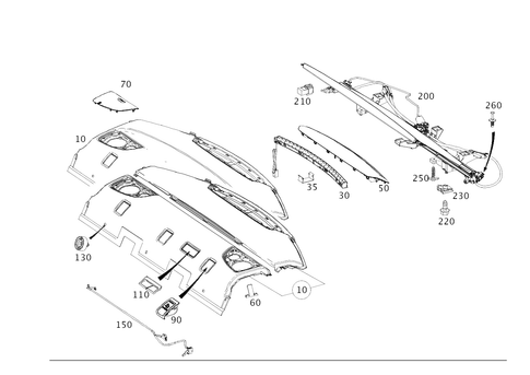 Rear Shelf and Rear-End Window Roller Blind for 1999 Mercedes-Benz E300 #0