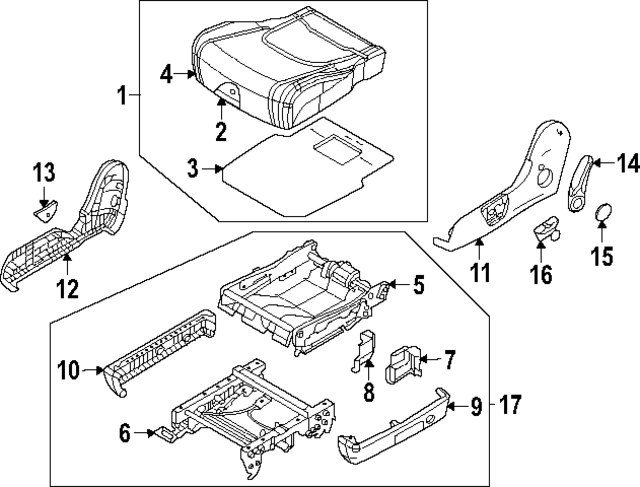 89160R0850K5V - : Cushion Cover for Kia Image