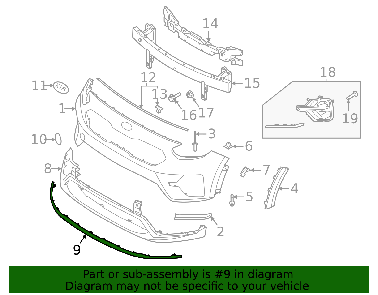 86591-Q4000 - Lower Deflector 2019-2022 Kia Niro EV | Kia Cheap Parts