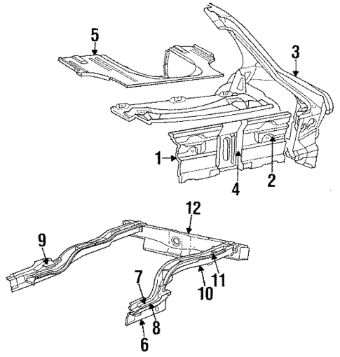 Rear Body for 1991 Dodge Shadow #0
