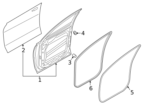 Door & Components for 2019 Hyundai Santa Fe #3