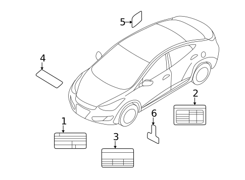 Labels for 2020 Hyundai Elantra #0