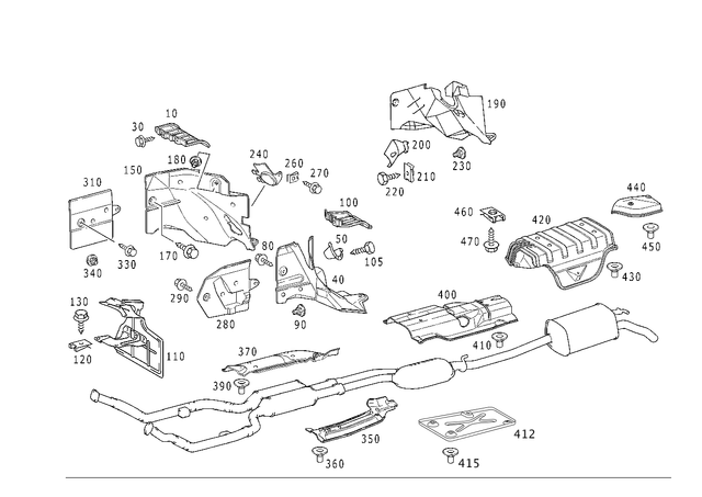 2106826571 - Exhaust System: Shielding for Mercedes-Benz Image image