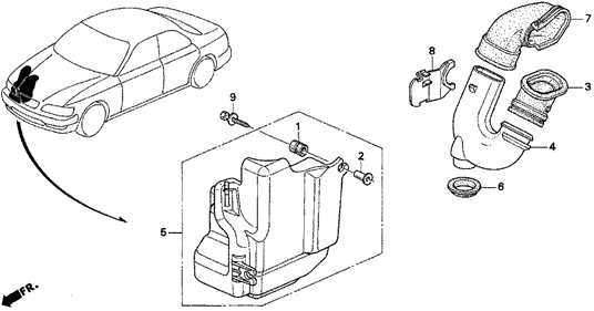 Resonator Chamber (V6) for 1996 Acura TL #0