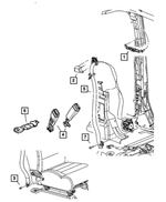 5KM571DVAF - Restraints: Front Outer Seat Belt, Left for Mopar Image