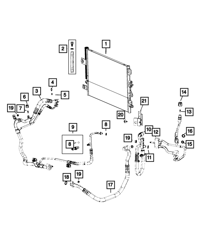 « 68399029AA – Air Conditioners and Heaters : Condenser And Low Temperature Radiator Cooler pour Mopar Image »