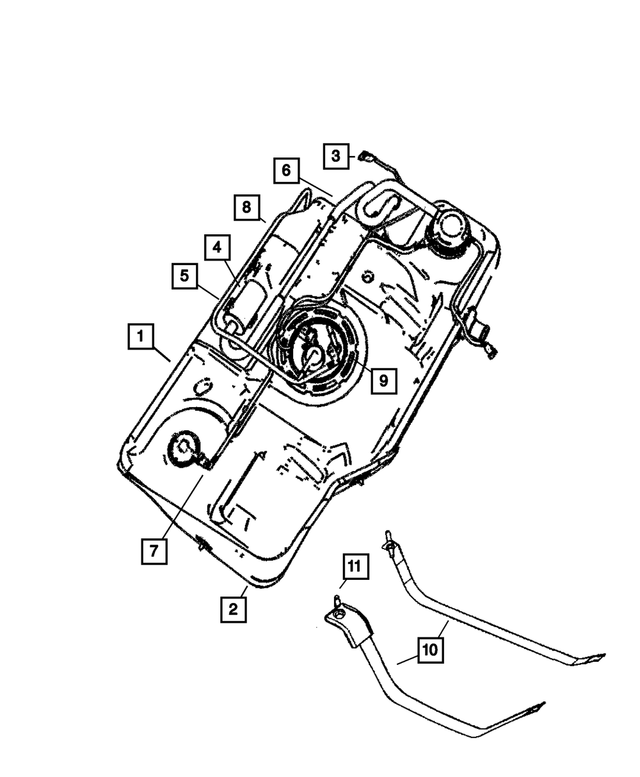 5278184AB - Fuel: Fuel Tank Strap, Right for Mopar Image image