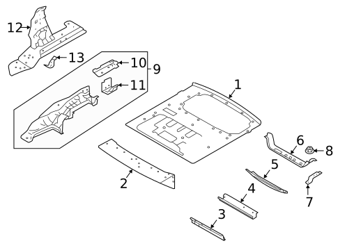 Rear Floor & Rails for 2020 Jaguar I-Pace #0