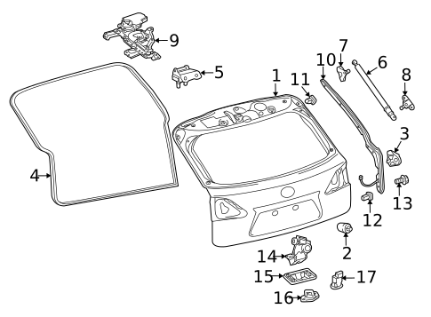 Gate & Hardware for 2015 Lexus RX350 #0