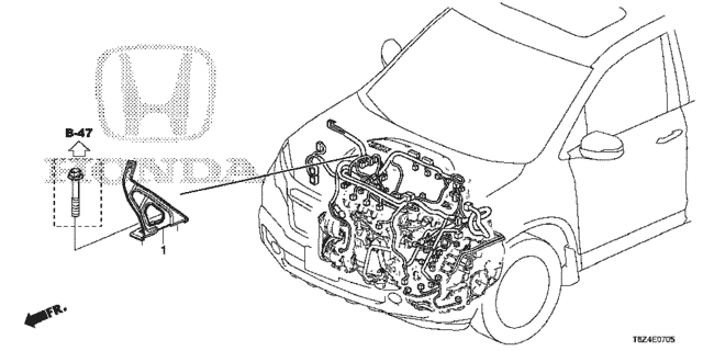 Engine Wire Harness Stay for 2019 Honda Ridgeline #0