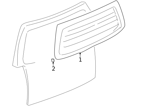 Glass - Lift Gate for 2007 Buick Terraza #0