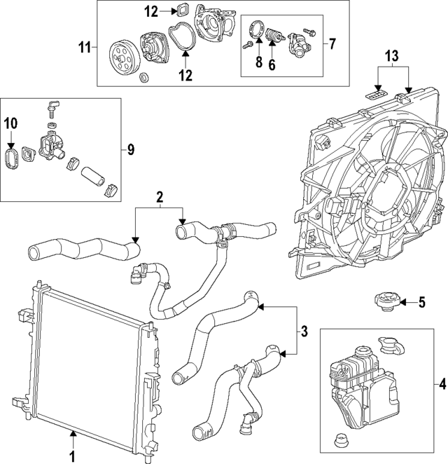 1581764 - Cooling System: ACDelcoâ„¢ Thermostat Housing for GM Image