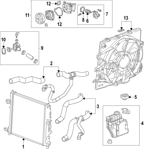 Cooling System for 2023 Chevrolet Camaro #0