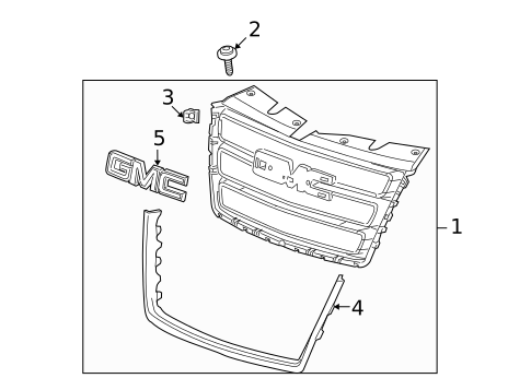 Grille & Components for 2013 GMC Terrain #0