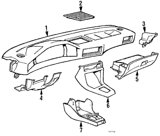 51161884591 - Body: Glove Box Door for BMW Image