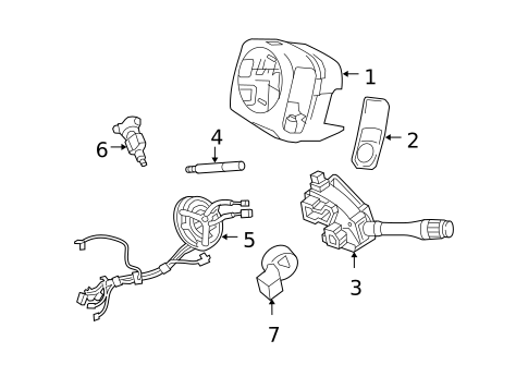 Shroud, Switches & Levers for 2011 Ford Crown Victoria #0