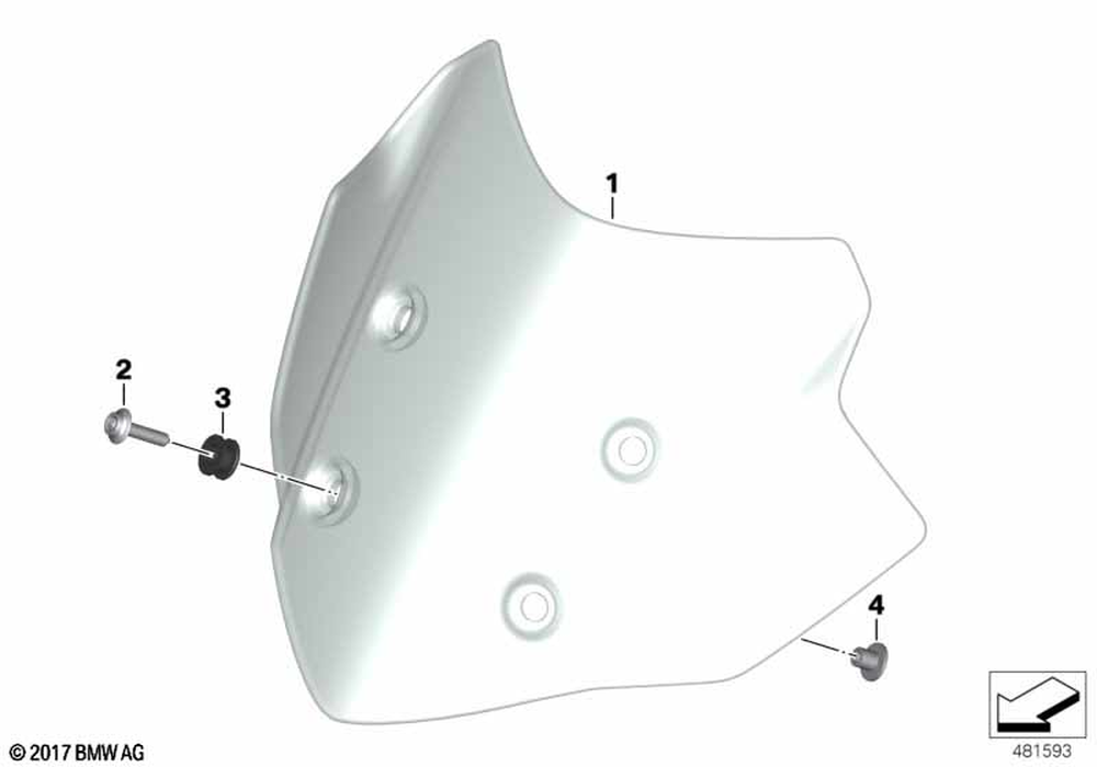 46638560408 - Windshield, Clear 2020-2025 BMW-Motorrad G 310