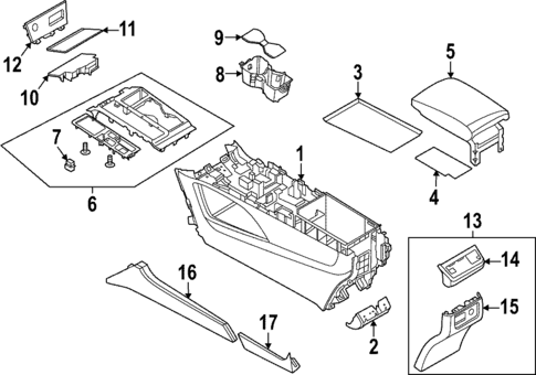 Front Console for 2024 Nissan Pathfinder #0