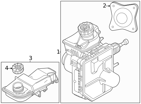 Master Cylinder - Components On Dash Panel for 2024 Fiat 500E #0