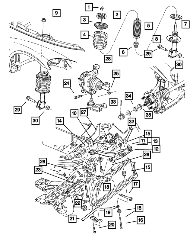 6505116AA - Front Suspension &amp; Drive: Nut for Mopar Image