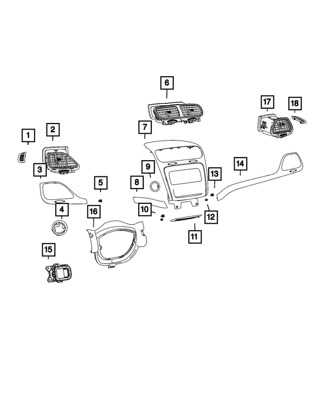 68101336AA - Interior Trim: Trim Clip for Mopar Image