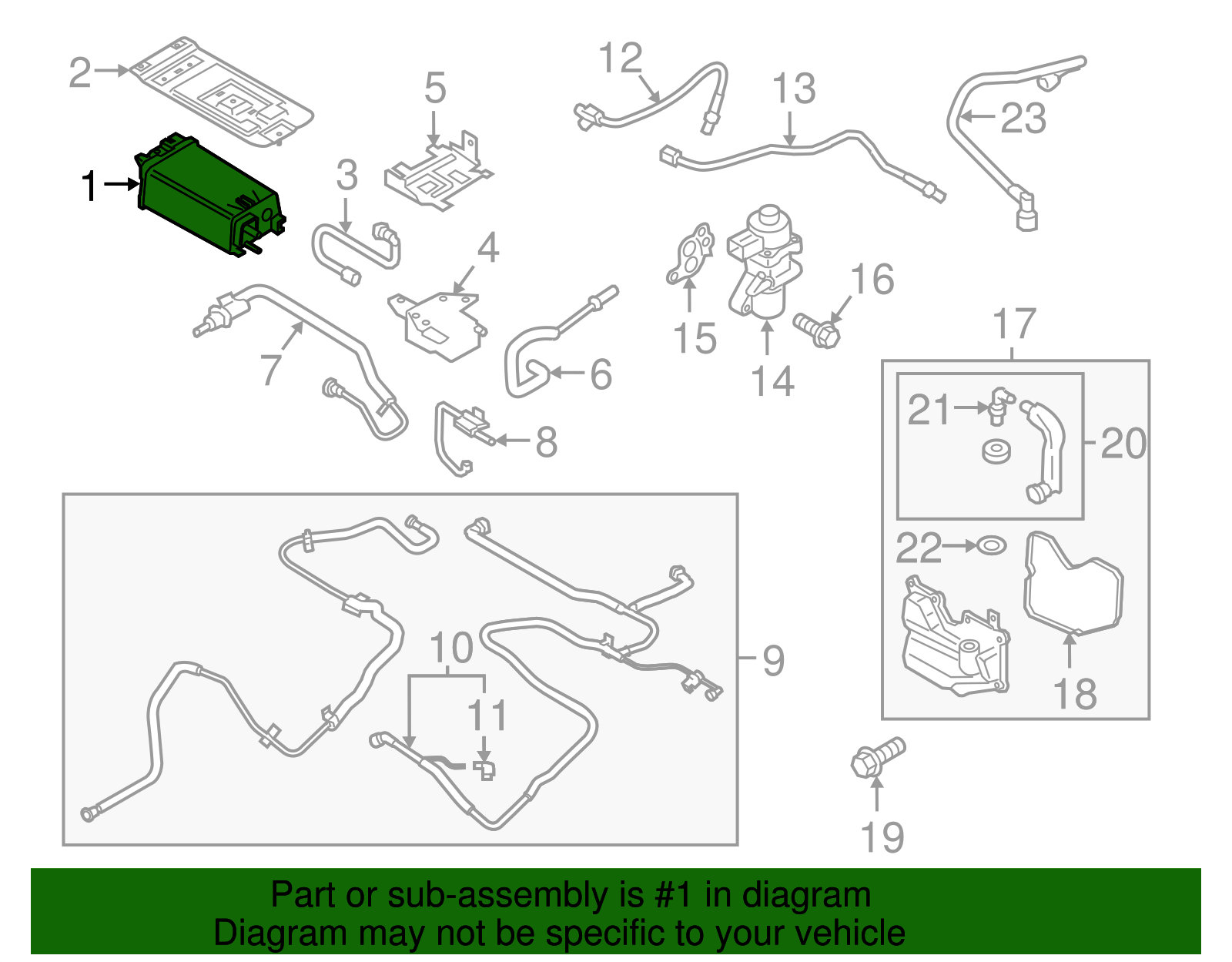 2004-2008 Ford Vapor Canister 6C2Z-9D653-E - View #9