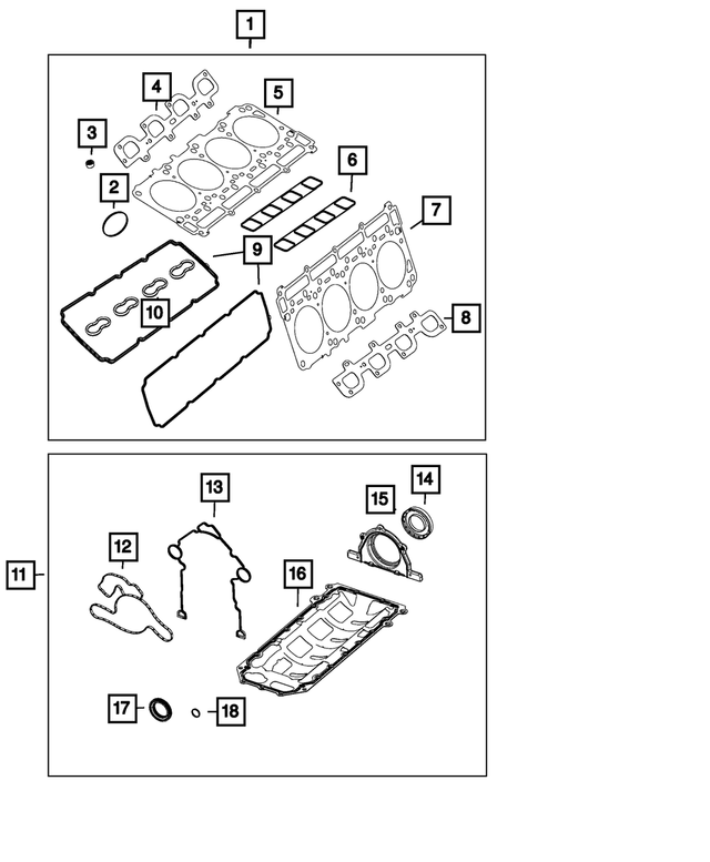 68532010AB - Engine: Engine Gasket Kit for Mopar Image