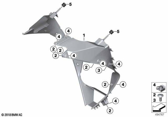 46638569799 - Frame and Mounting Parts: Air Duct, Radiator -  for BMW-Motorrad Image