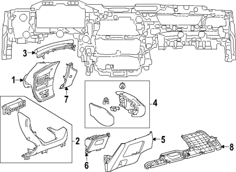 Instrument Panel Components for 2025 Lexus TX550h+ #0
