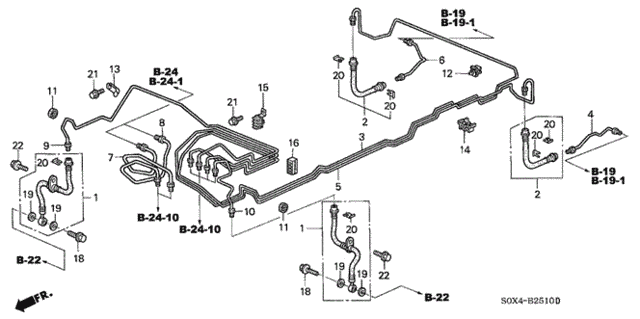 Brake Lines (ABS) (-'01) for 1999 Honda Odyssey #0