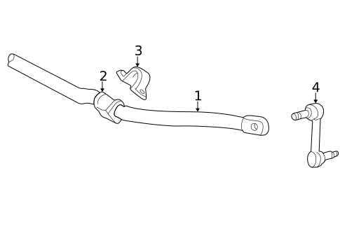 Stabilizer Bar & Components for 2002 Ford Thunderbird #1