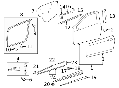 Door & Components for 2017 Toyota Yaris #1