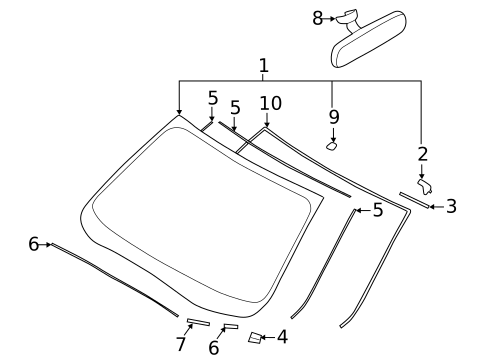 Glass - Windshield for 2021 Subaru Forester #0