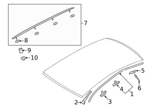 Exterior Trim - Roof for 2009 Audi Q5 #0