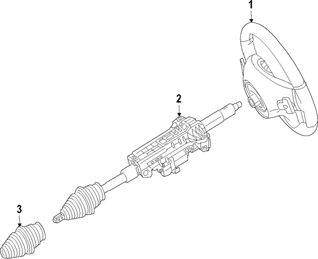 2314601216 - Steering: Steering Column for Mercedes-Benz Image
