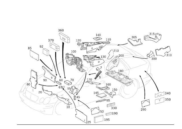 2036920292 - Panelling: Damping for Mercedes-Benz Image image