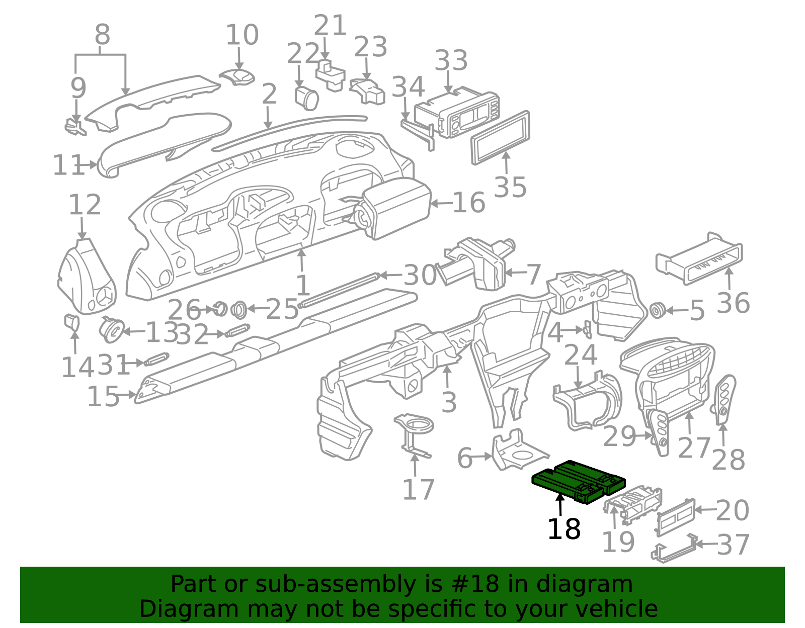 2001-2002 Porsche Cup Holder 996-552-183-01 | Parts