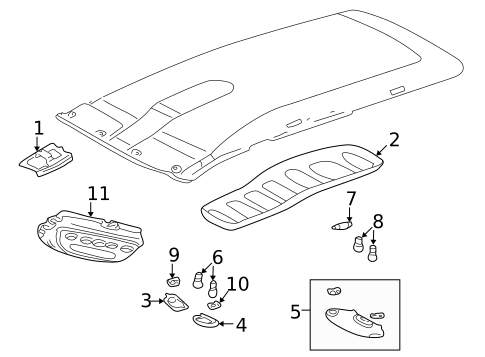 Overhead Console for 2005 Toyota Sequoia #0