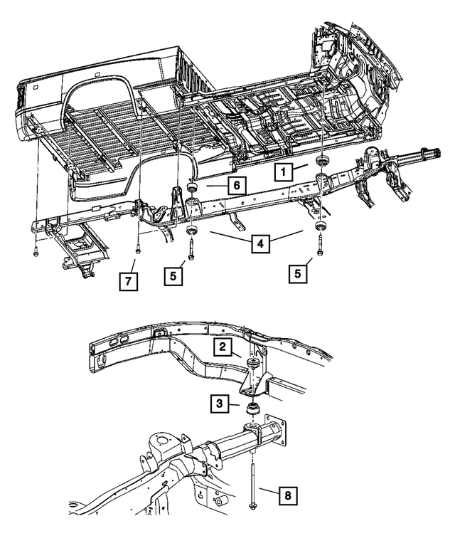 52013747AA - Frame, Bumper and Fascia: Frame To Body Isolator for Mopar Image