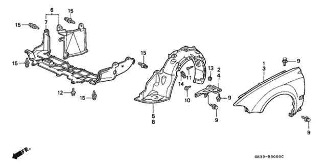 Front Fender for 1995 Honda Civic #0