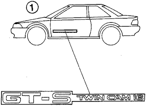 Stripe Tape for 1989 Toyota Corolla #0