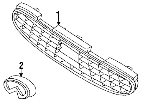 Grille & Components for 1995 INFINITI J30 #0