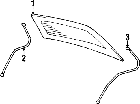 Glass & Hardware - Back for 1997 Toyota Paseo #0