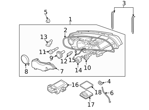 Bulbs - Chassis for 2008 Volvo XC70 #3
