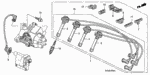 32722P0BA00 - Engine: WIRE, IGNITION (SUMITOMO) for Honda Image