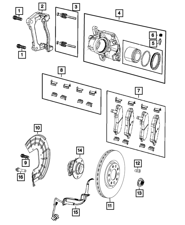 68346925AB - Brakes: Disc Brake Caliper Adapter, Left for Mopar Image image