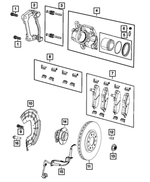 68346925AB - Brakes: Disc Brake Caliper Adapter, Left for Mopar Image